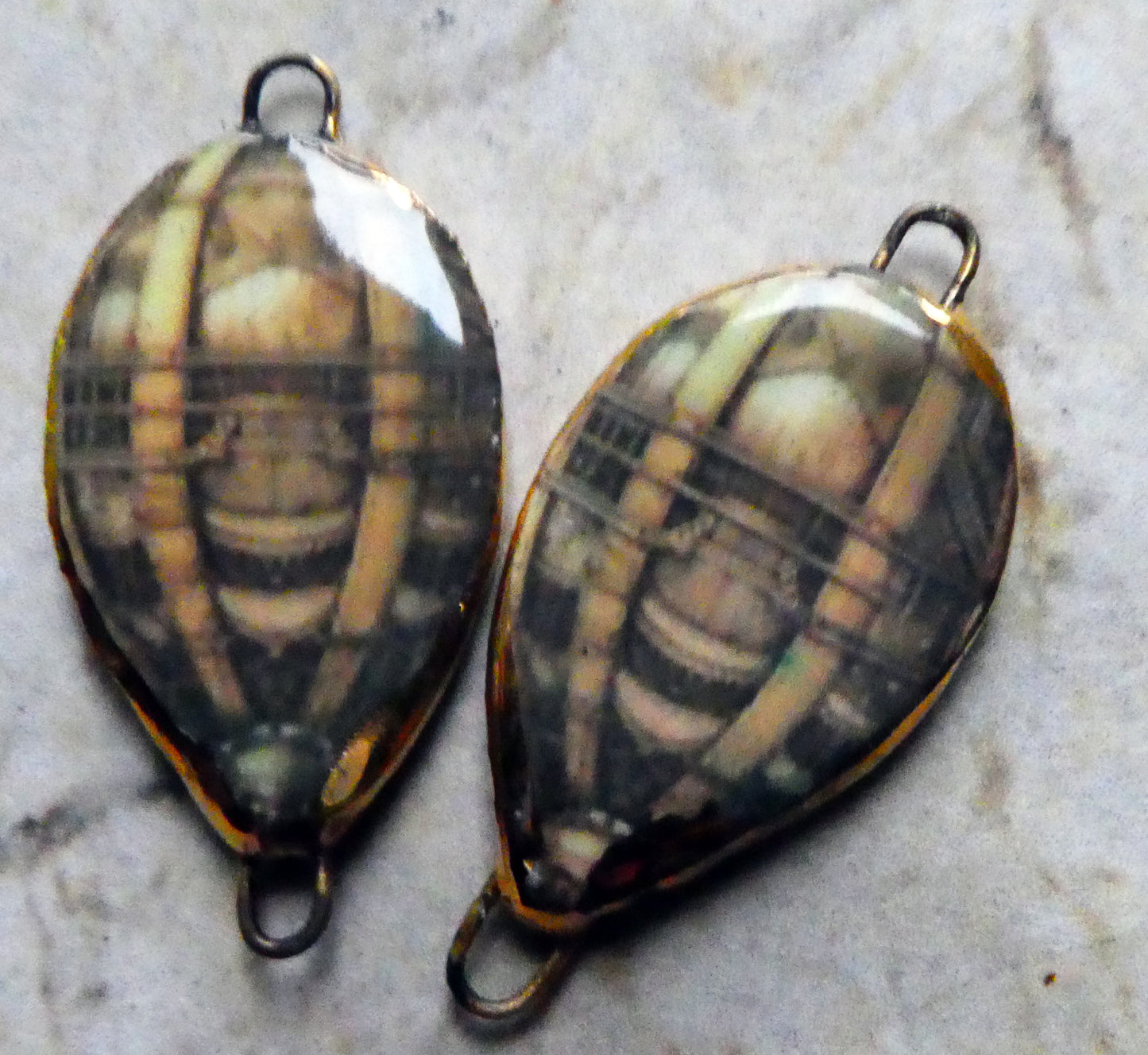 Ceramic Steampunk Hot Air Balloon Decal Connectors #10