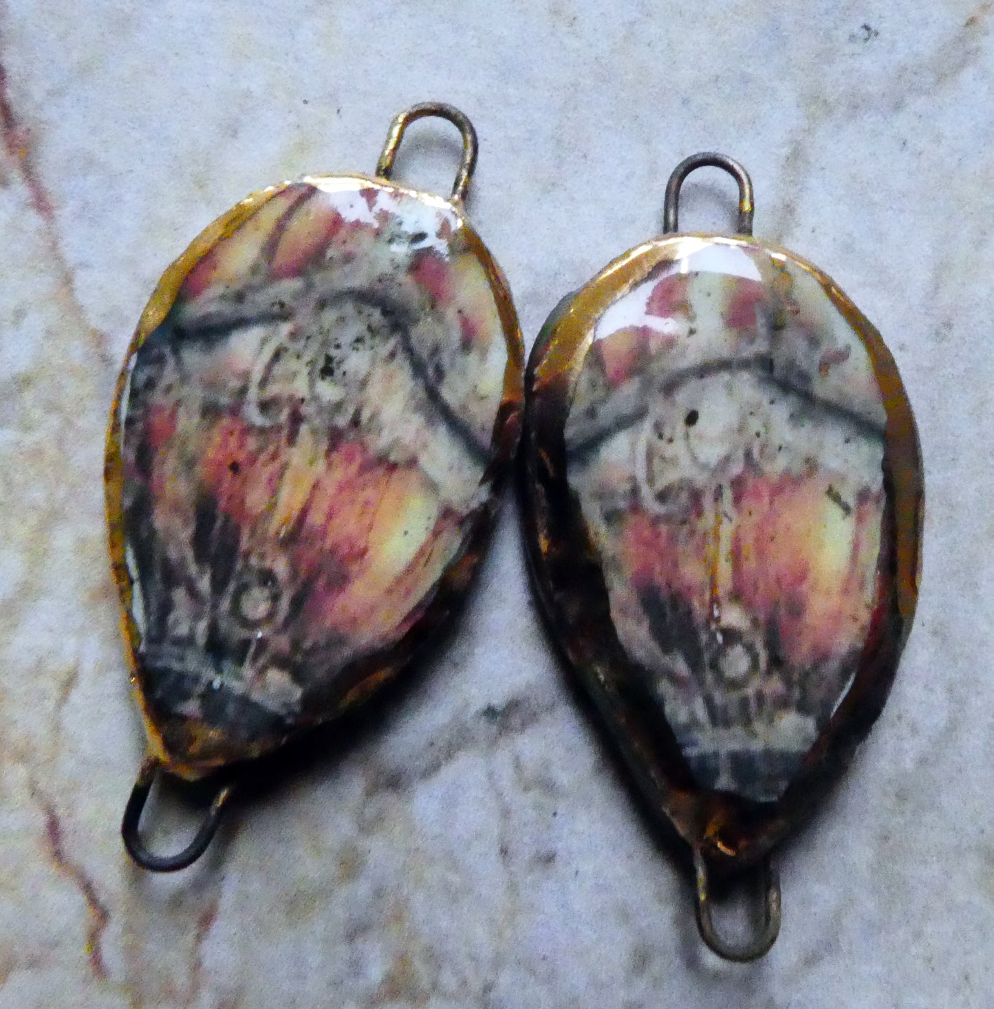 Ceramic Steampunk Hot Air Balloon Decal Connectors #11