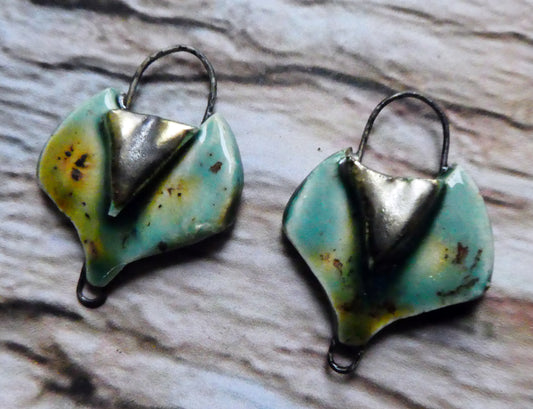 Ceramic Lotus Earring Connectors - Lotus Blossom