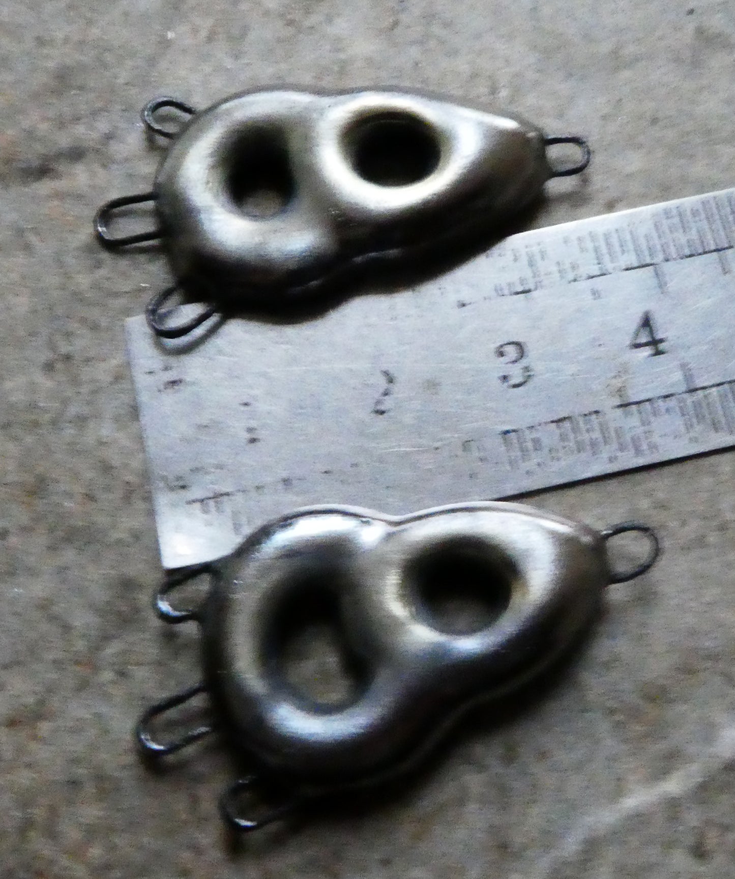 Ceramic Double Hoop Earring Connectors - Gloria