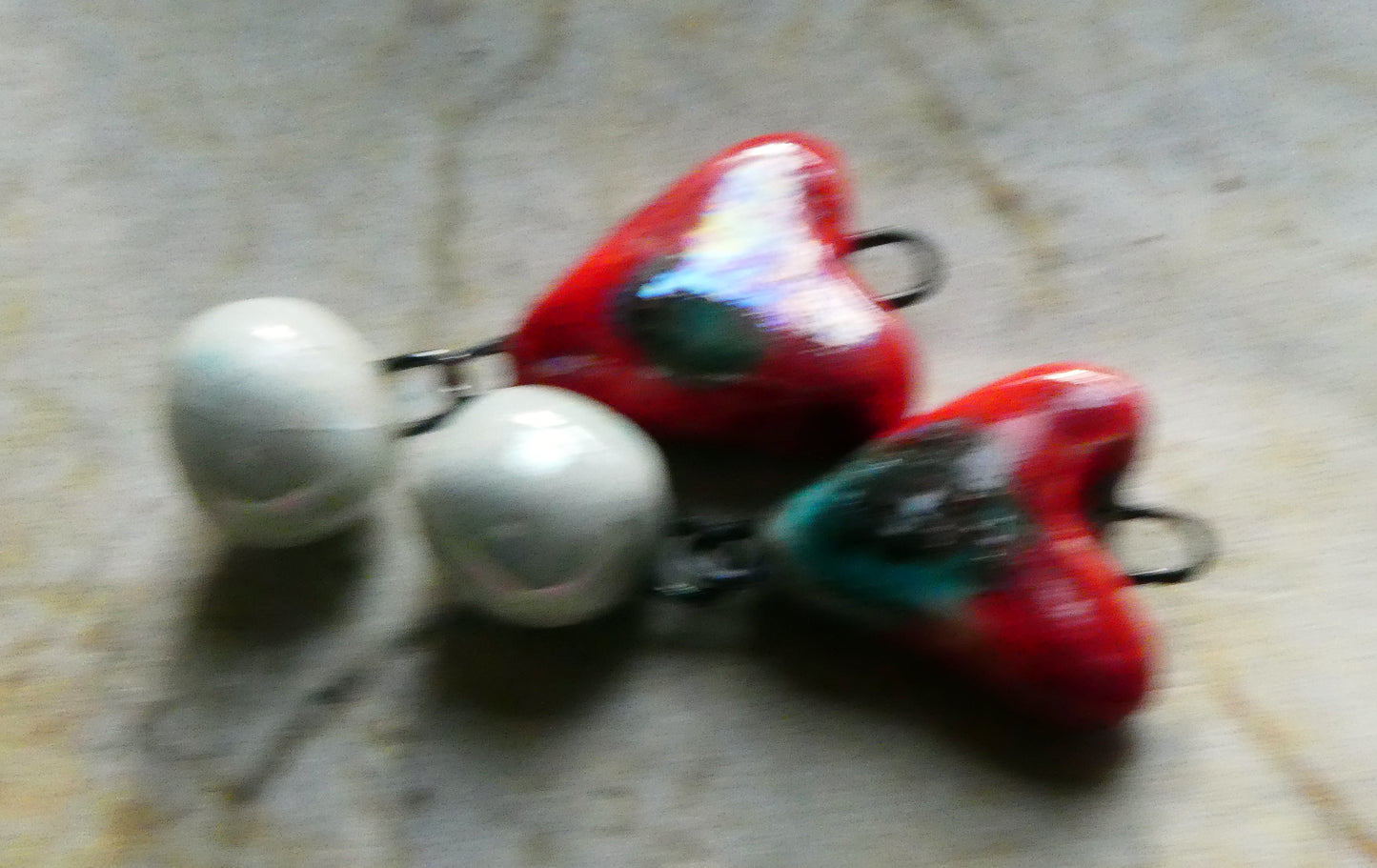 Ceramic Heart and Bobble Dangles - Ladybird #2