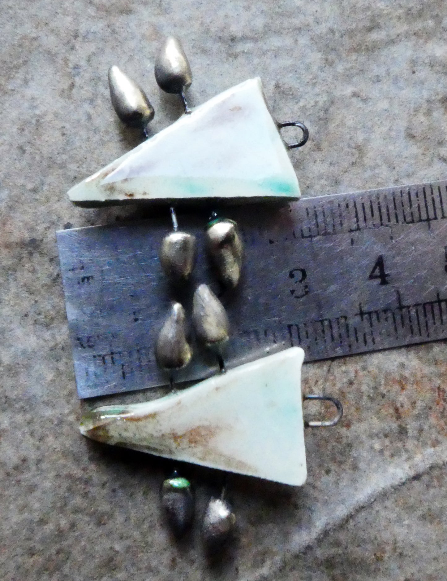 Ceramic Tribal Speared Dagger Charms - Yadro