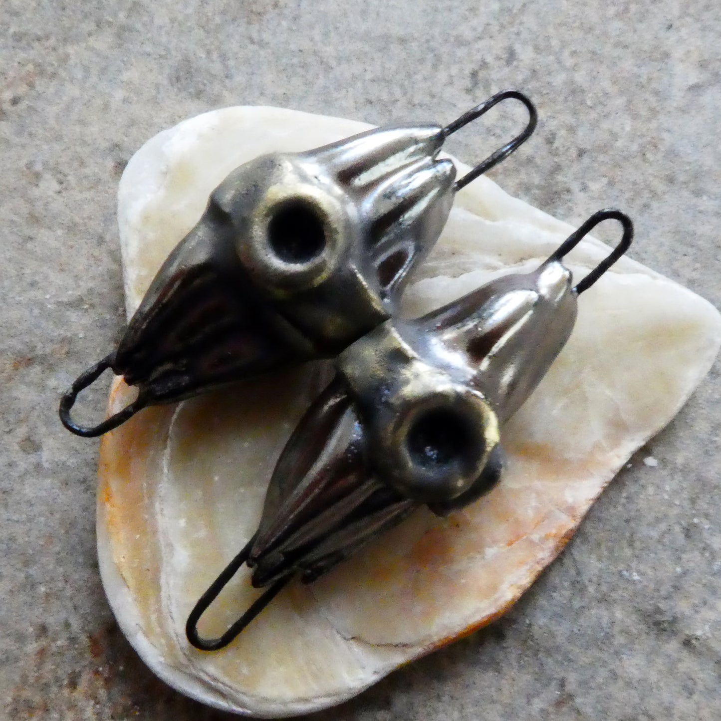 Ceramic Stick Bundle Earring Connectors - Gloria