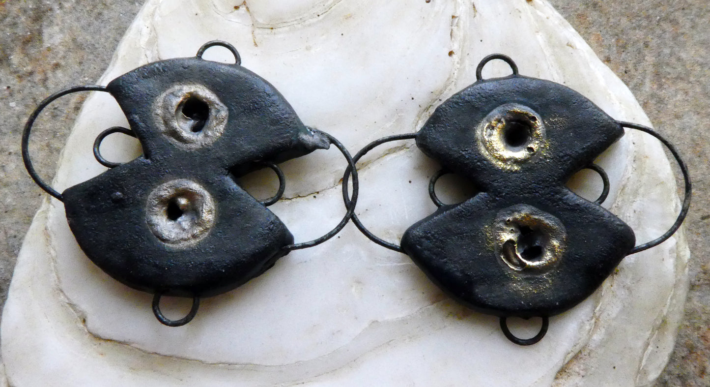 Ceramic Six Hoop Connectors -Matte Black