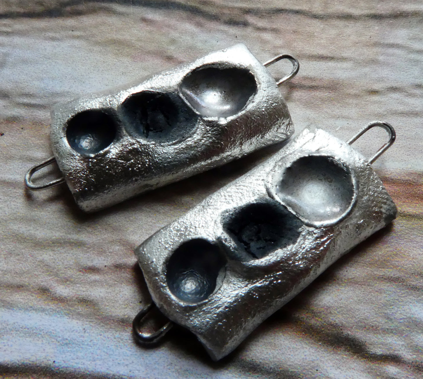 Ceramic Silvery Rectangle Pool Connectors -Metallics