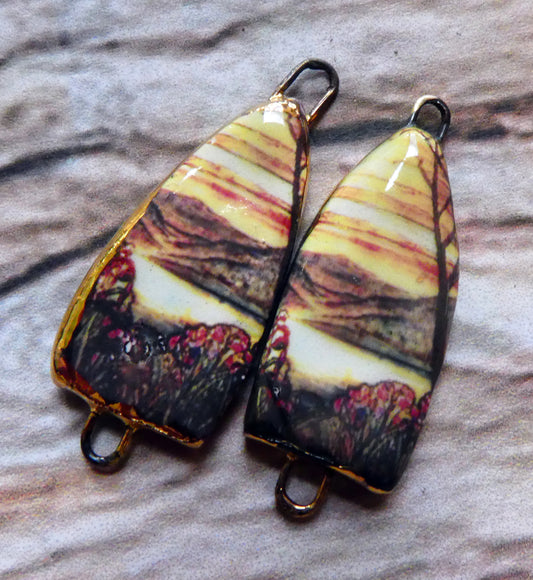 Ceramic Tiffany Arch Earring Connectors-#3