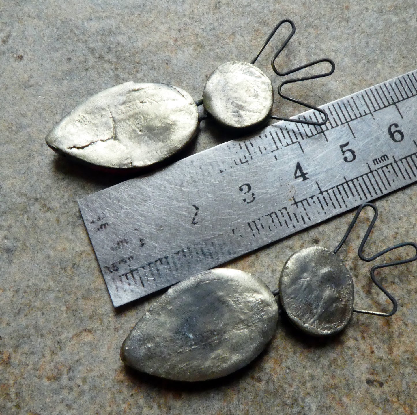 Ceramic Simple Souls Goddess Charms -Royal Amethyst and Mother of Pearl