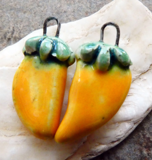 Ceramic Little Gorse Flower Charms