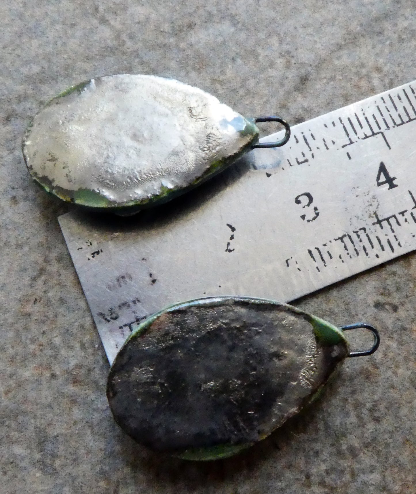 Ceramic Granular Teardrop Earring Charms - Bora Bora