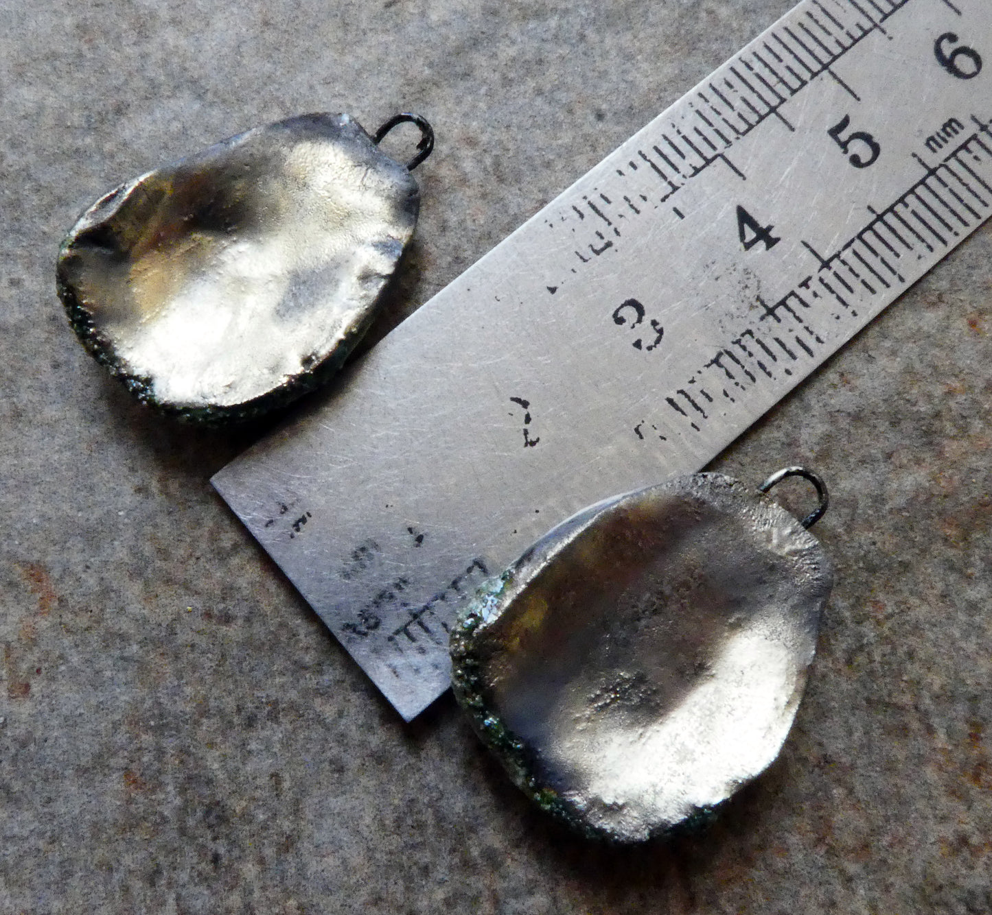 Ceramic Sandy Shell Earring Charms - Topaz