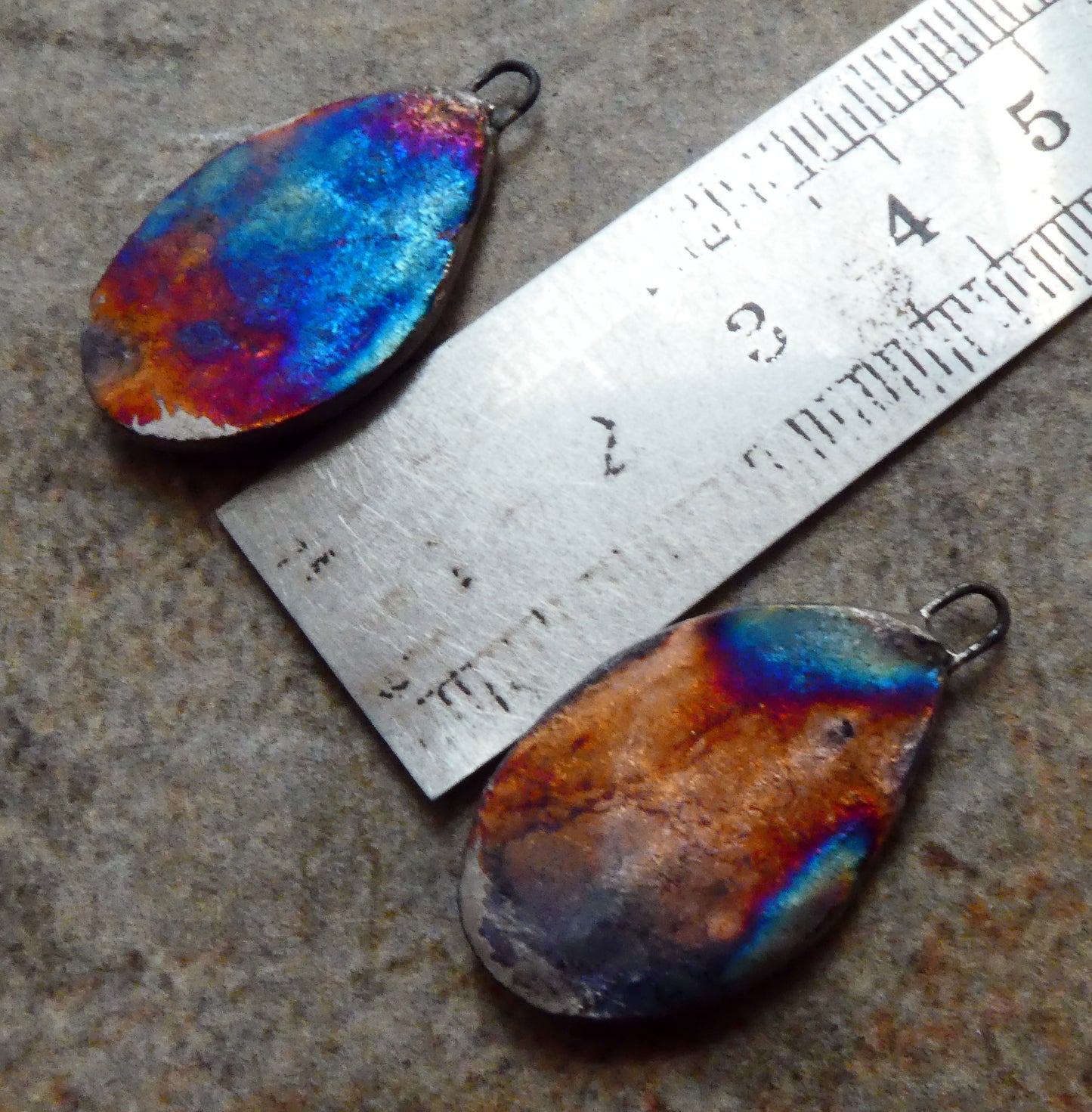 Ceramic Painted Decal Slice Earring Charms #3