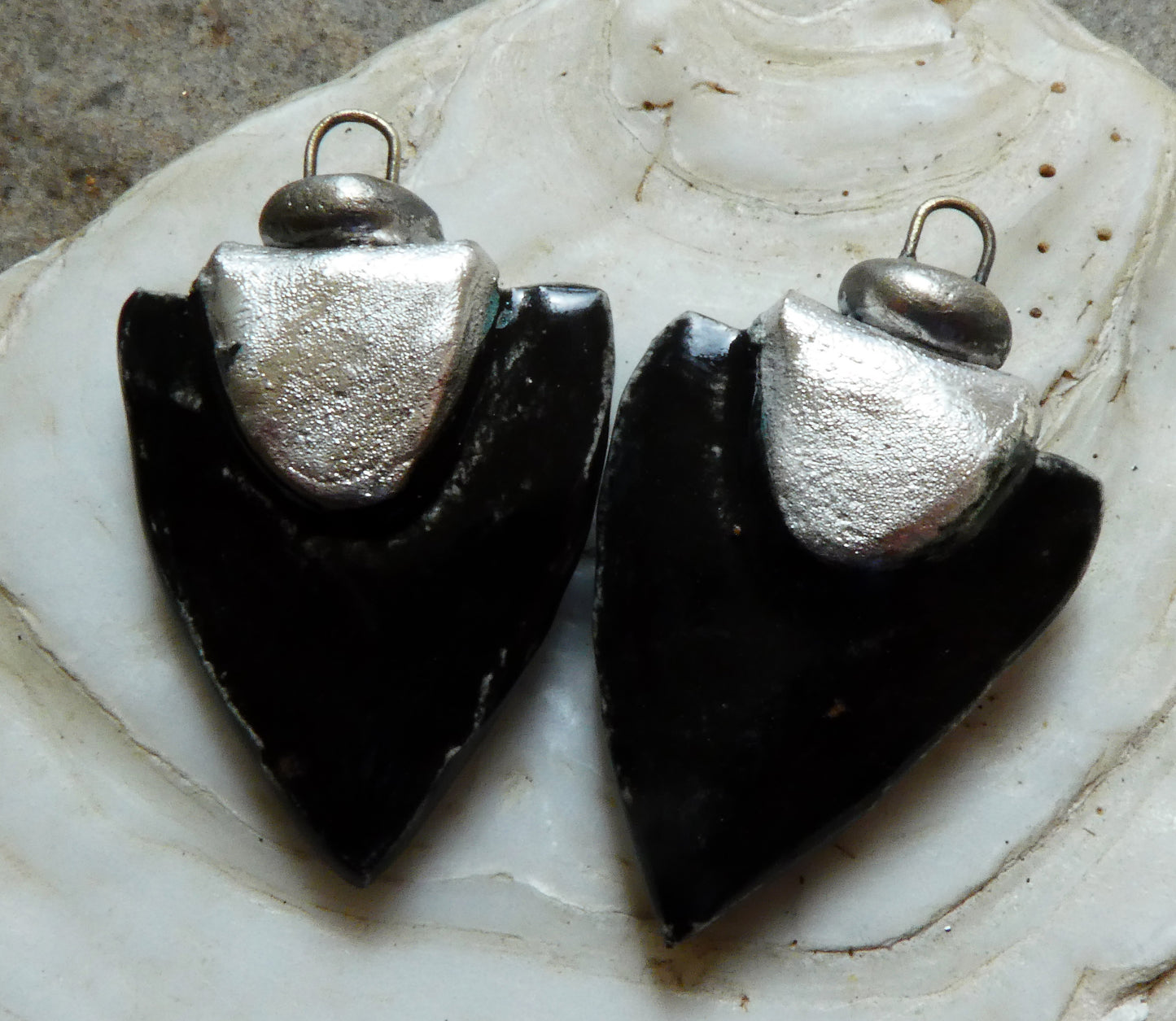 Ceramic Tuareg Inspired Spearhead Charms - Eternal Galaxy