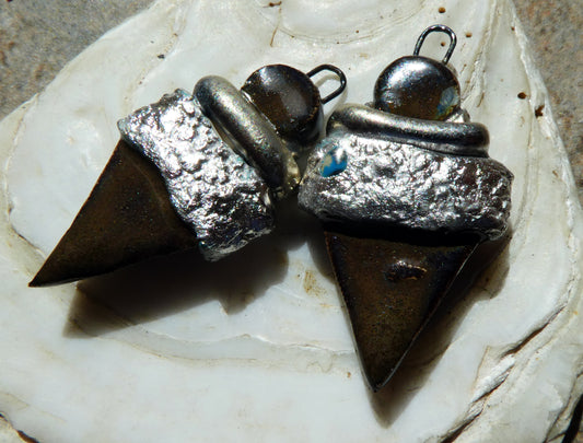 Ceramic Tuareg Inspired Wrapped Dagger Charms - Grotto