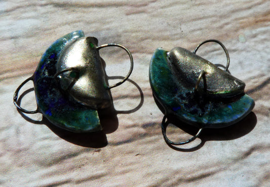 Ceramic Folded Handbag Connectors - Granada