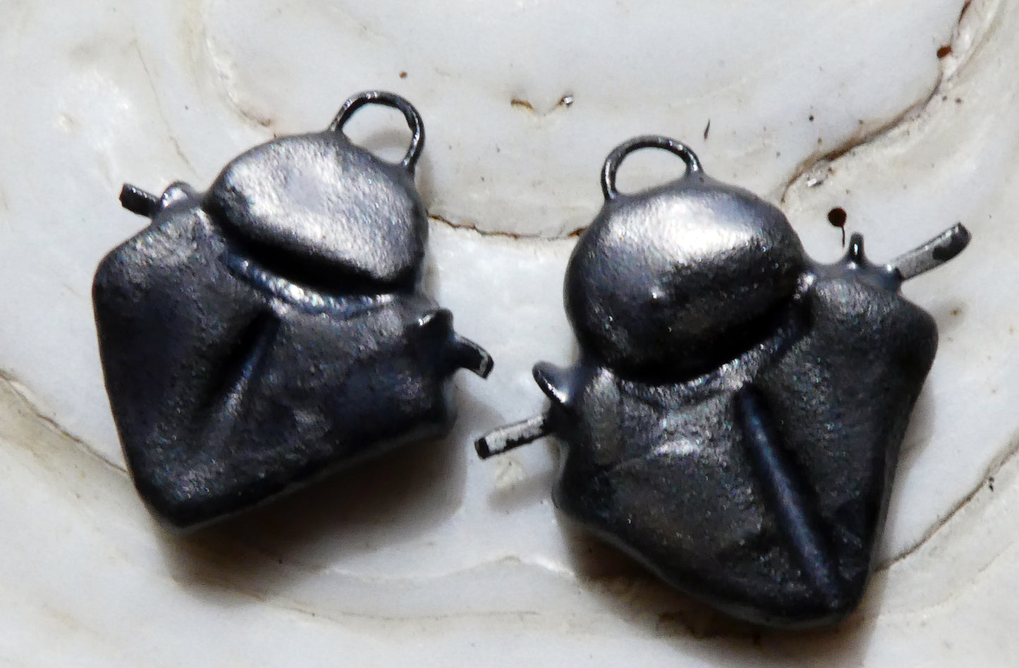 Ceramic Chunky Rustic Pewter Charms