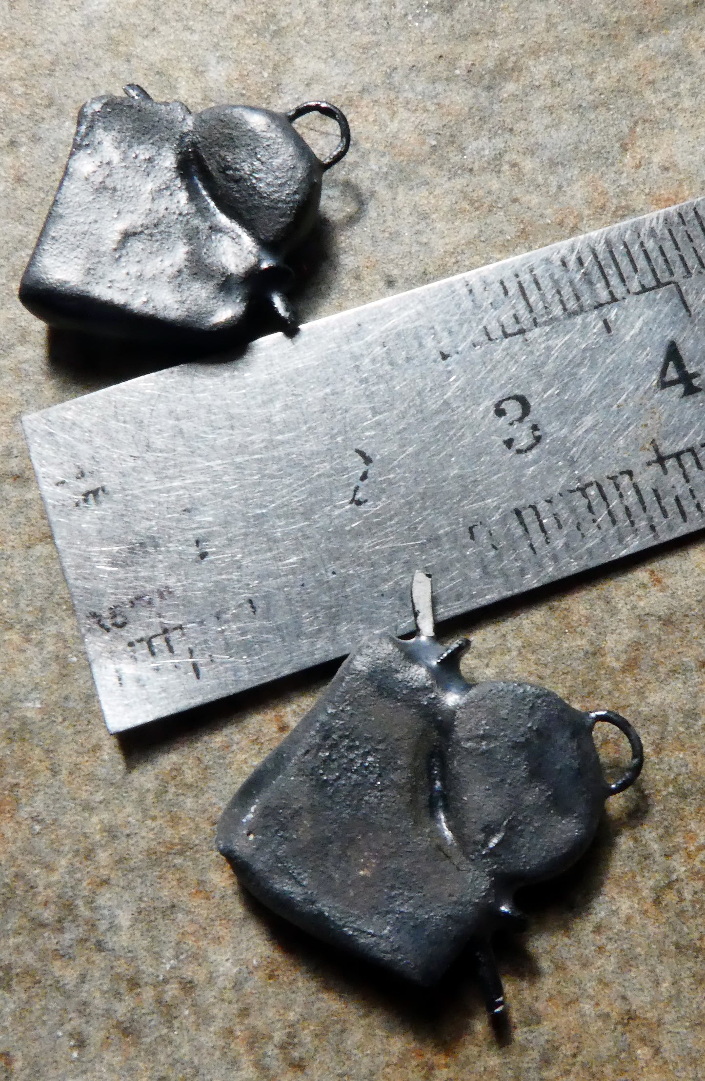 Ceramic Chunky Rustic Pewter Charms