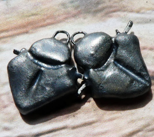 Ceramic Chunky Rustic Pewter Charms