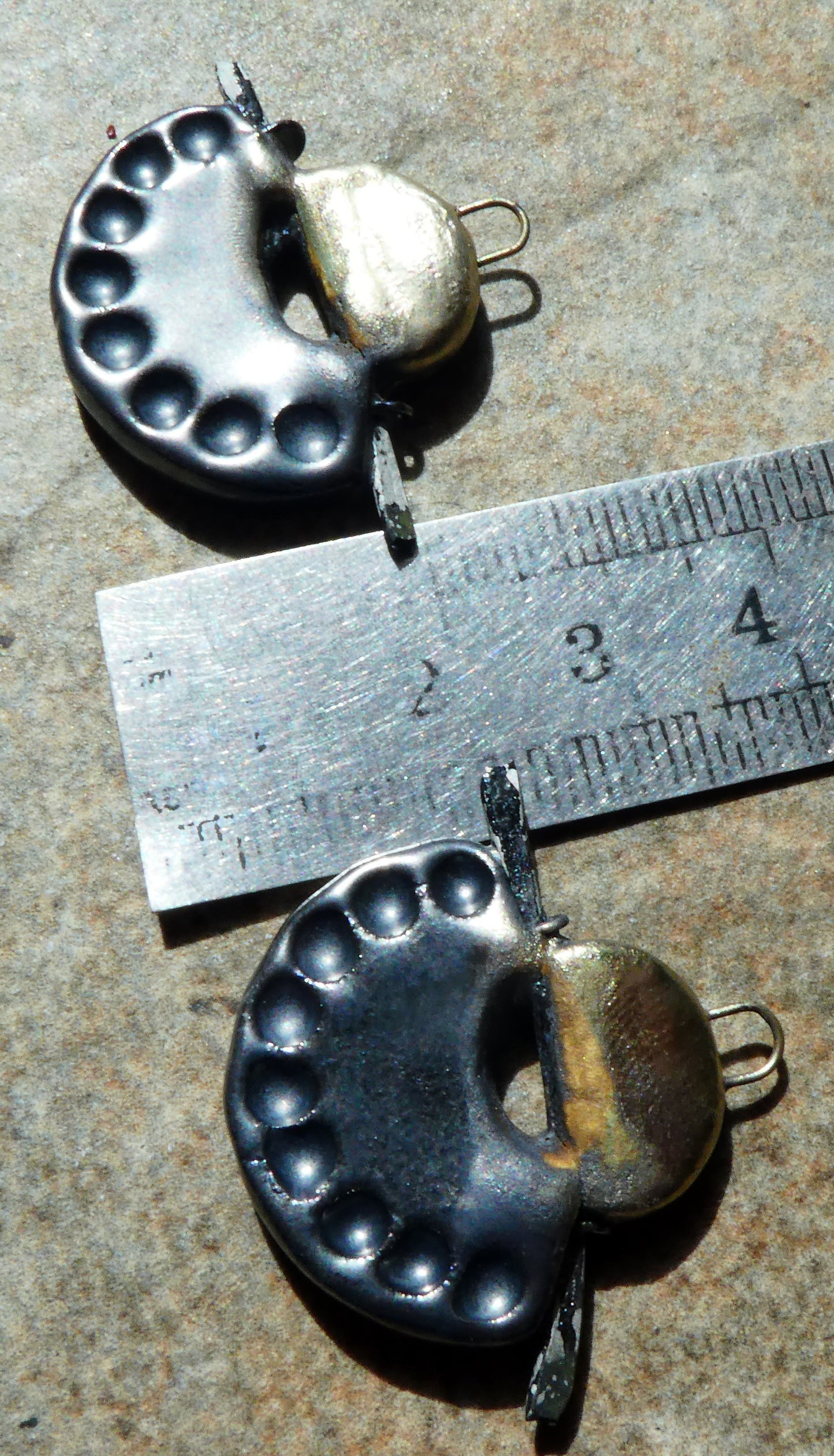 Ceramic Samurai Inspired Charms - Pewter