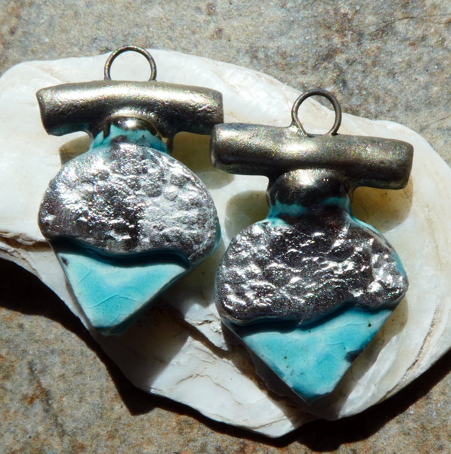 Ceramic Tuareg Inspired Charms -Taunton Turquoise
