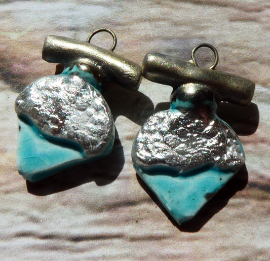 Ceramic Tuareg Inspired Charms -Taunton Turquoise