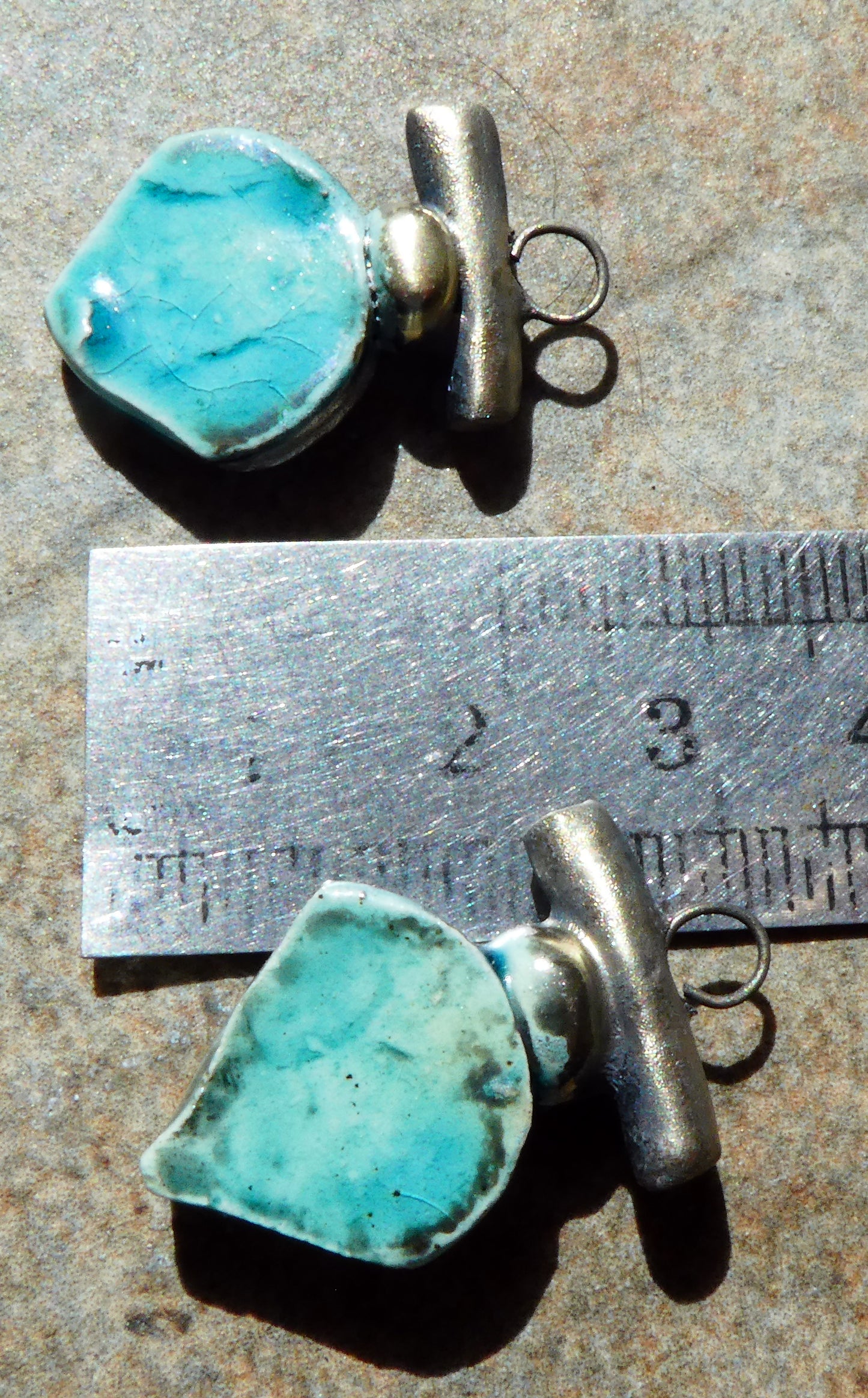 Ceramic Tuareg Inspired Charms -Mottled Topaz