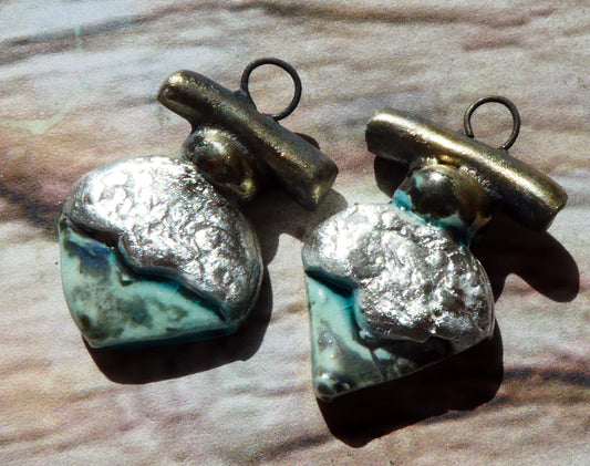 Ceramic Tuareg Inspired Charms -Mottled Topaz