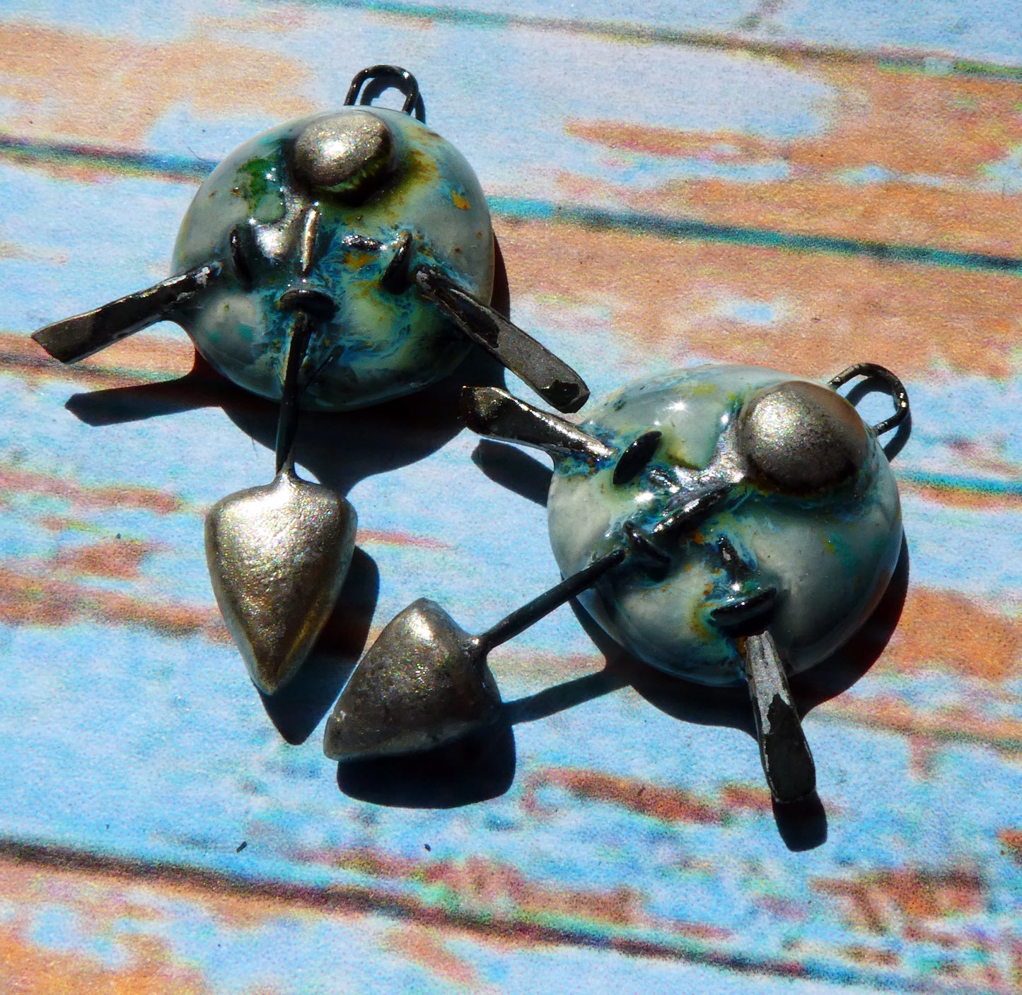 Ceramic Round Shield Charms - Mountain Moss