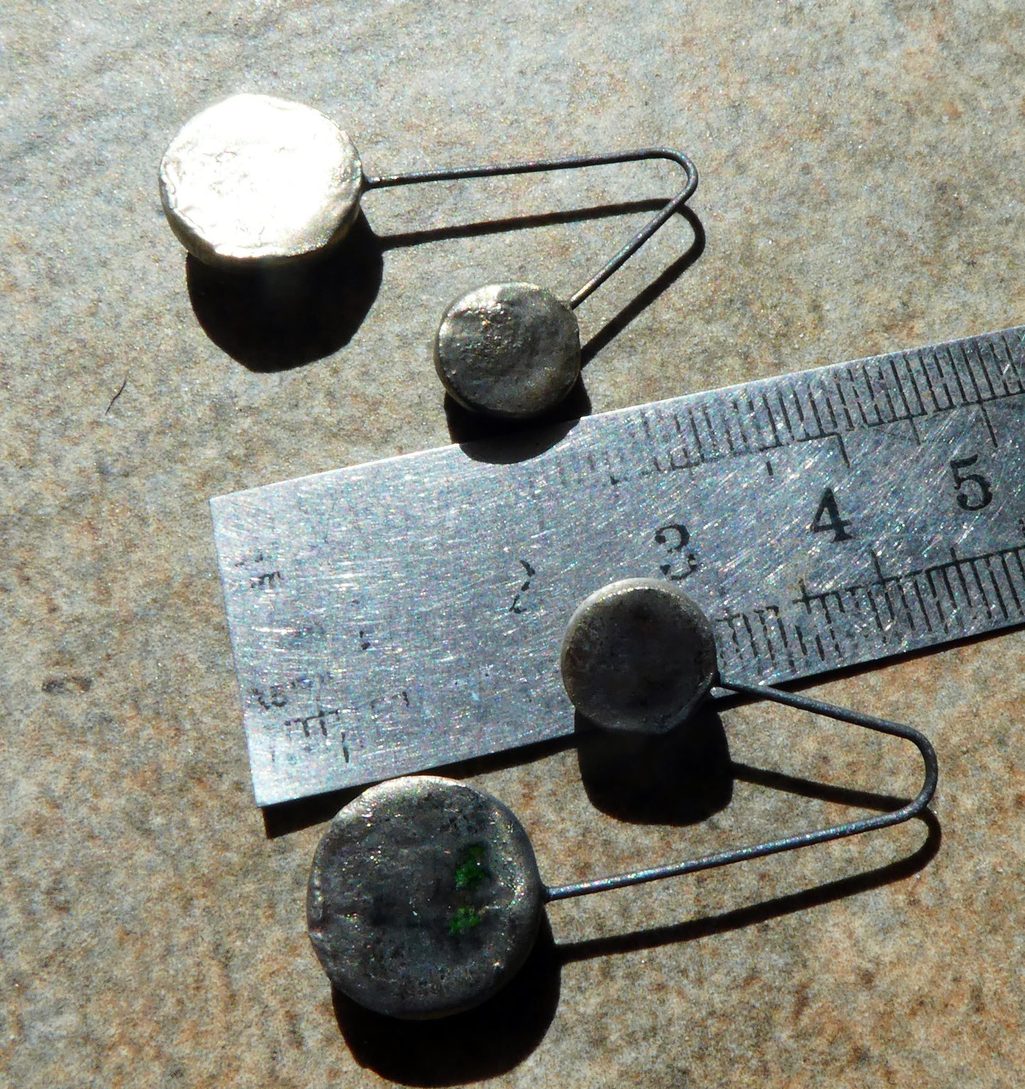 Ceramic Moulded Double Disc Dangles -Granada