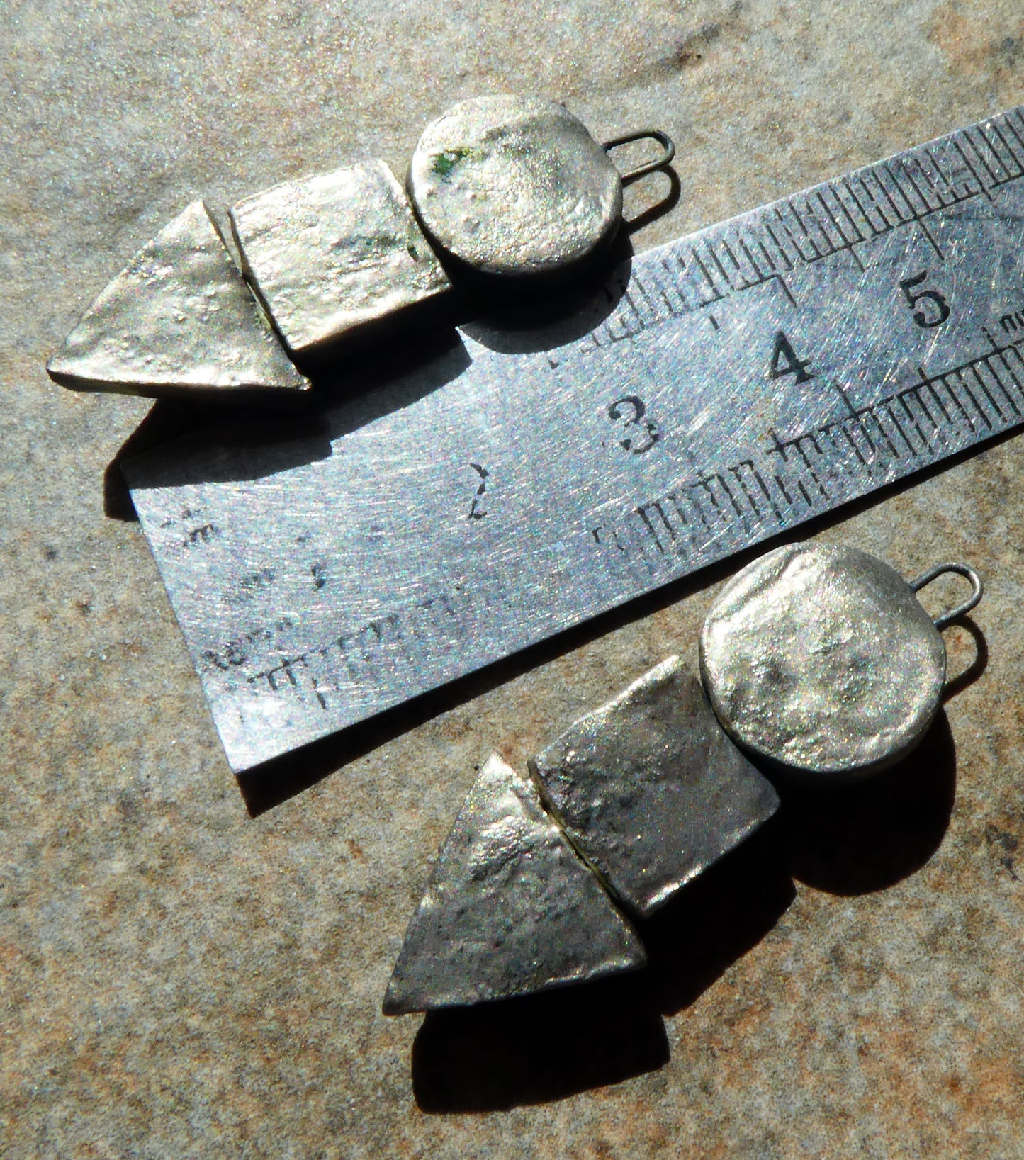 Ceramic Moulded Stack Charms - Cappuccino Mint