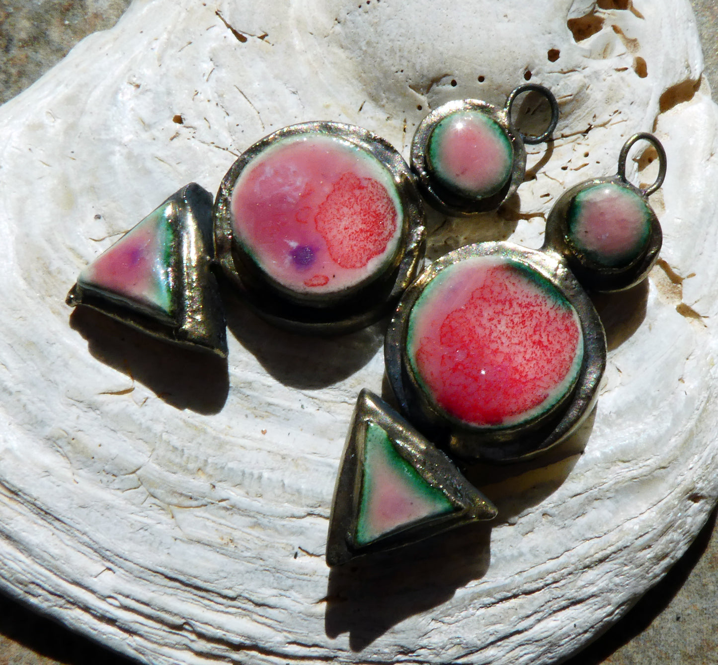Ceramic Moulded Stack Charms -Berry Tart