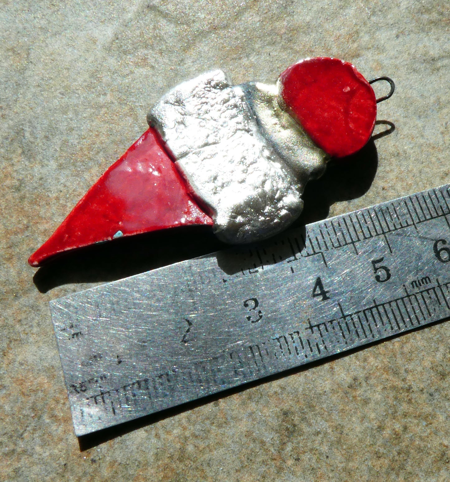 Ceramic Tuareg Inspired Wrapped Pendant