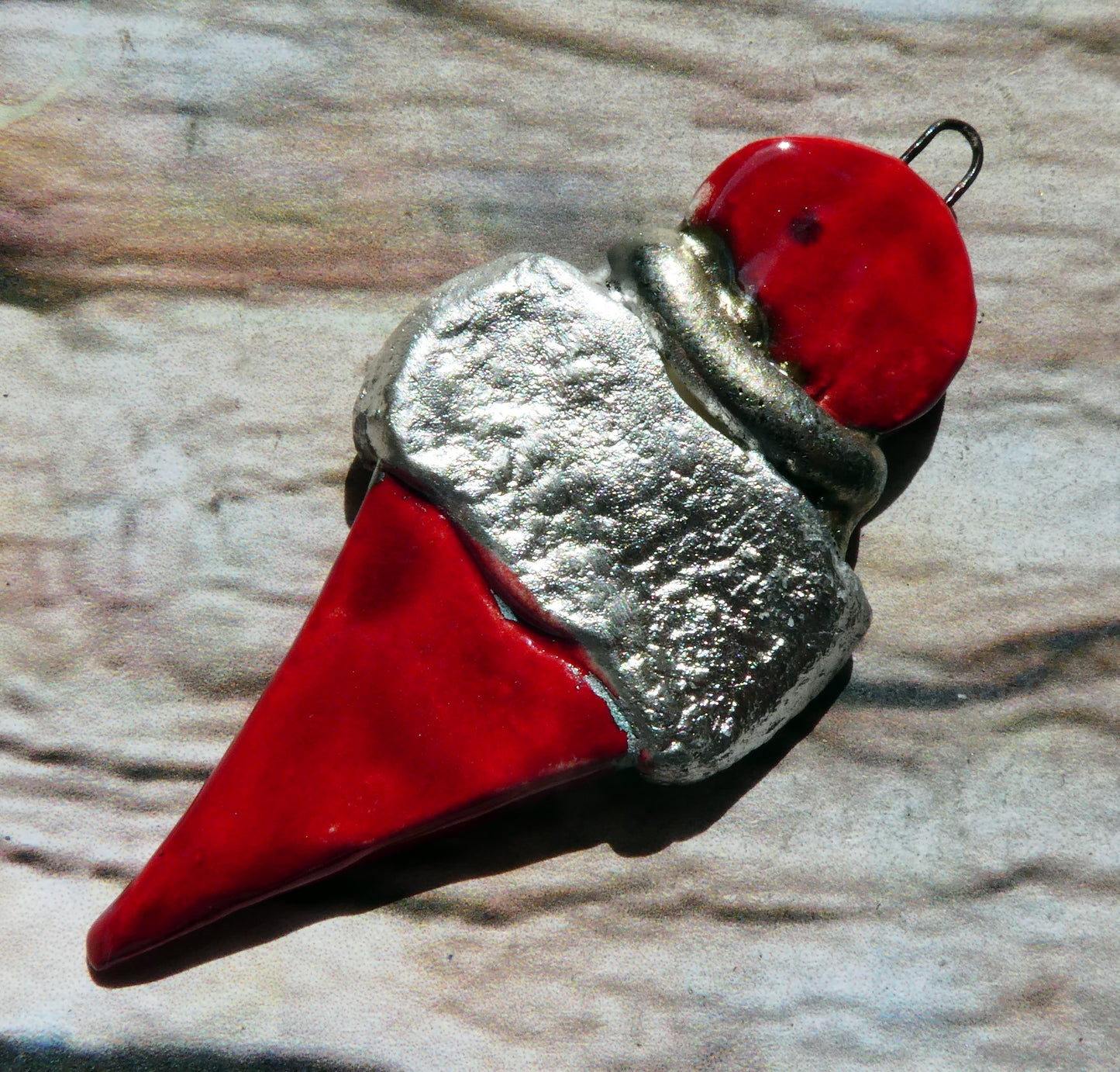 Ceramic Tuareg Inspired Wrapped Pendant