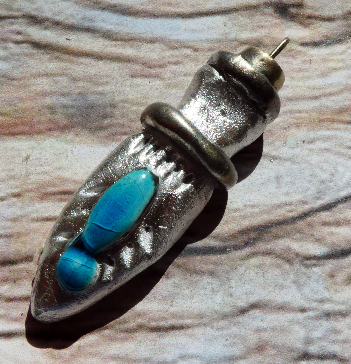 Ceramic Tuareg Inspired Bottle Pendant