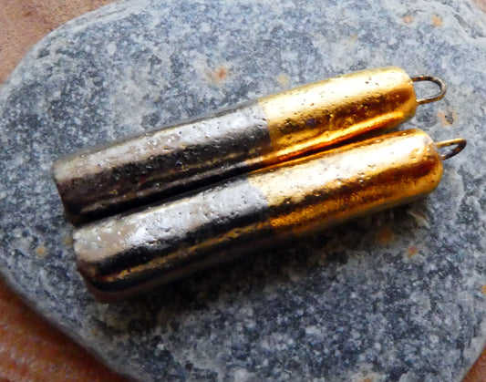 Ceramic Stick Charms - Platinum and Gold