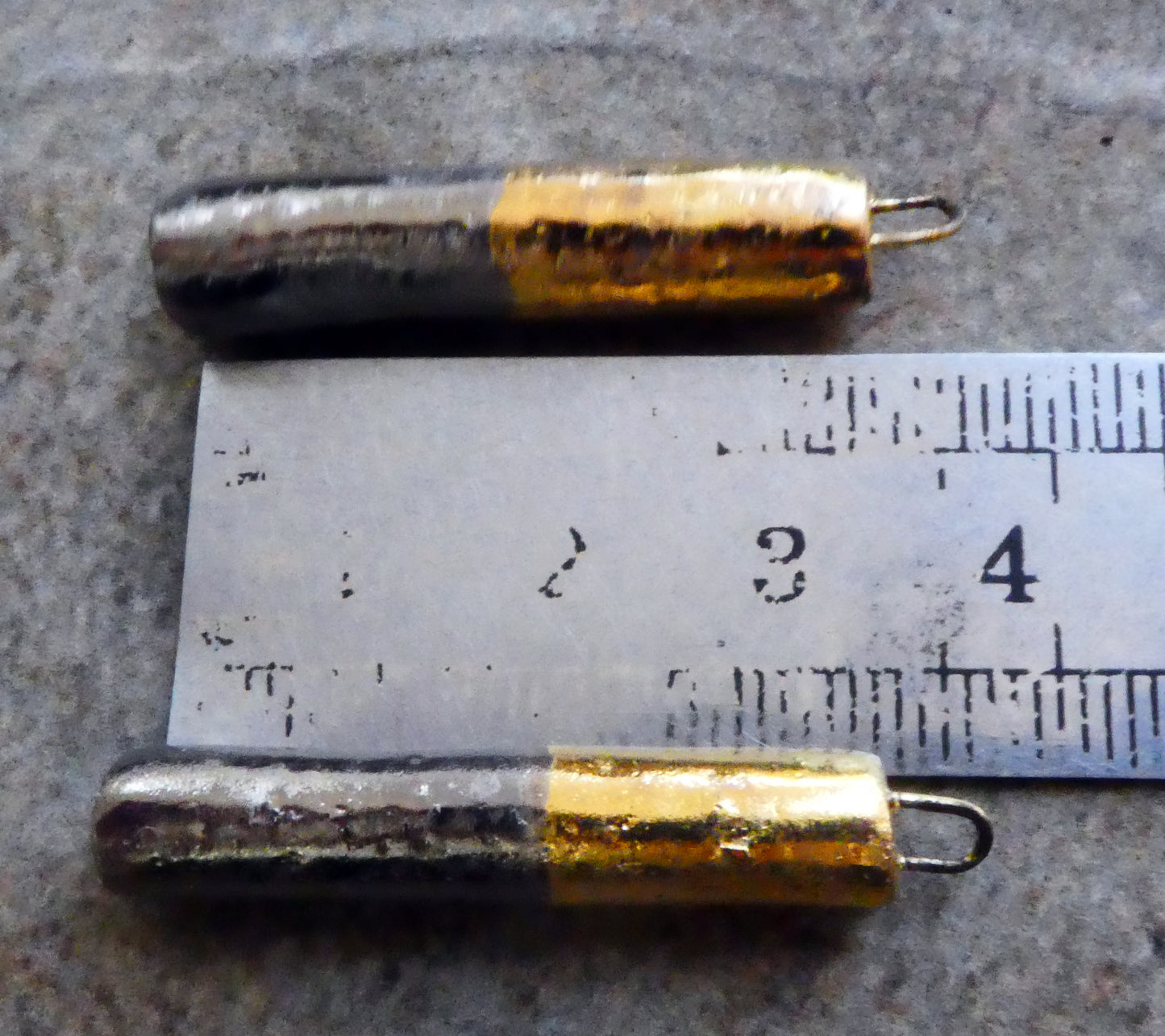 Ceramic Stick Charms - Platinum and Gold