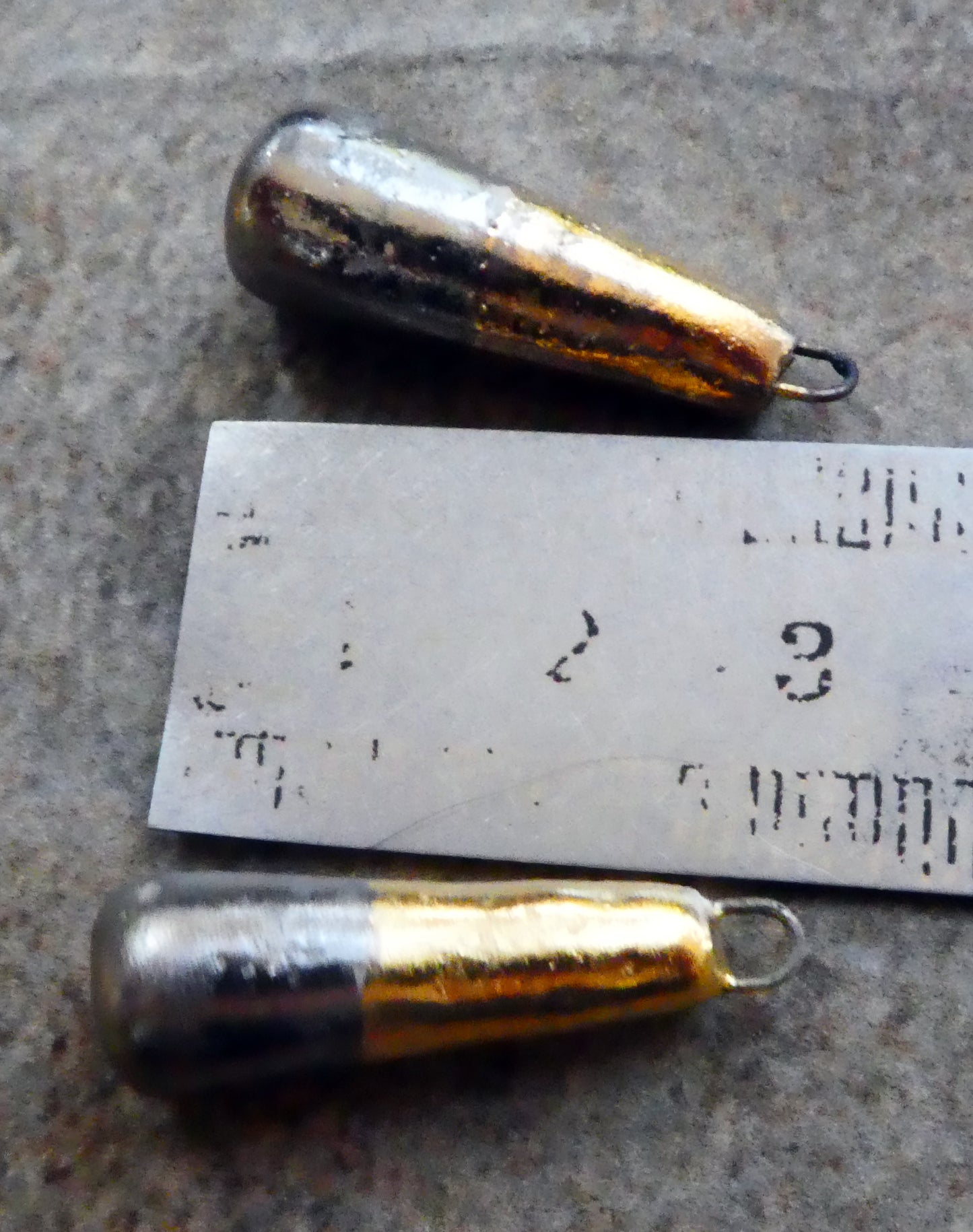 Ceramic Baton Charms - Platinum and Gold