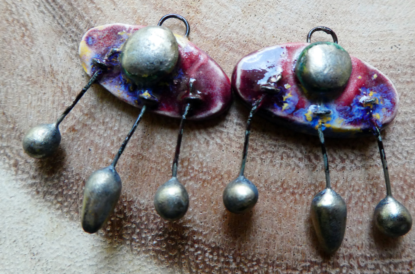 Ceramic Oval Bobbly Charms - Sailors Delight