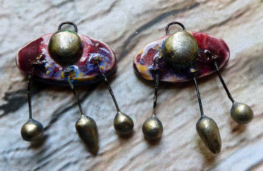 Ceramic Oval Bobbly Charms - Sailors Delight