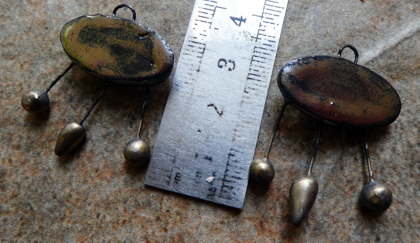 Ceramic Oval Bobbly Charms - Gloria