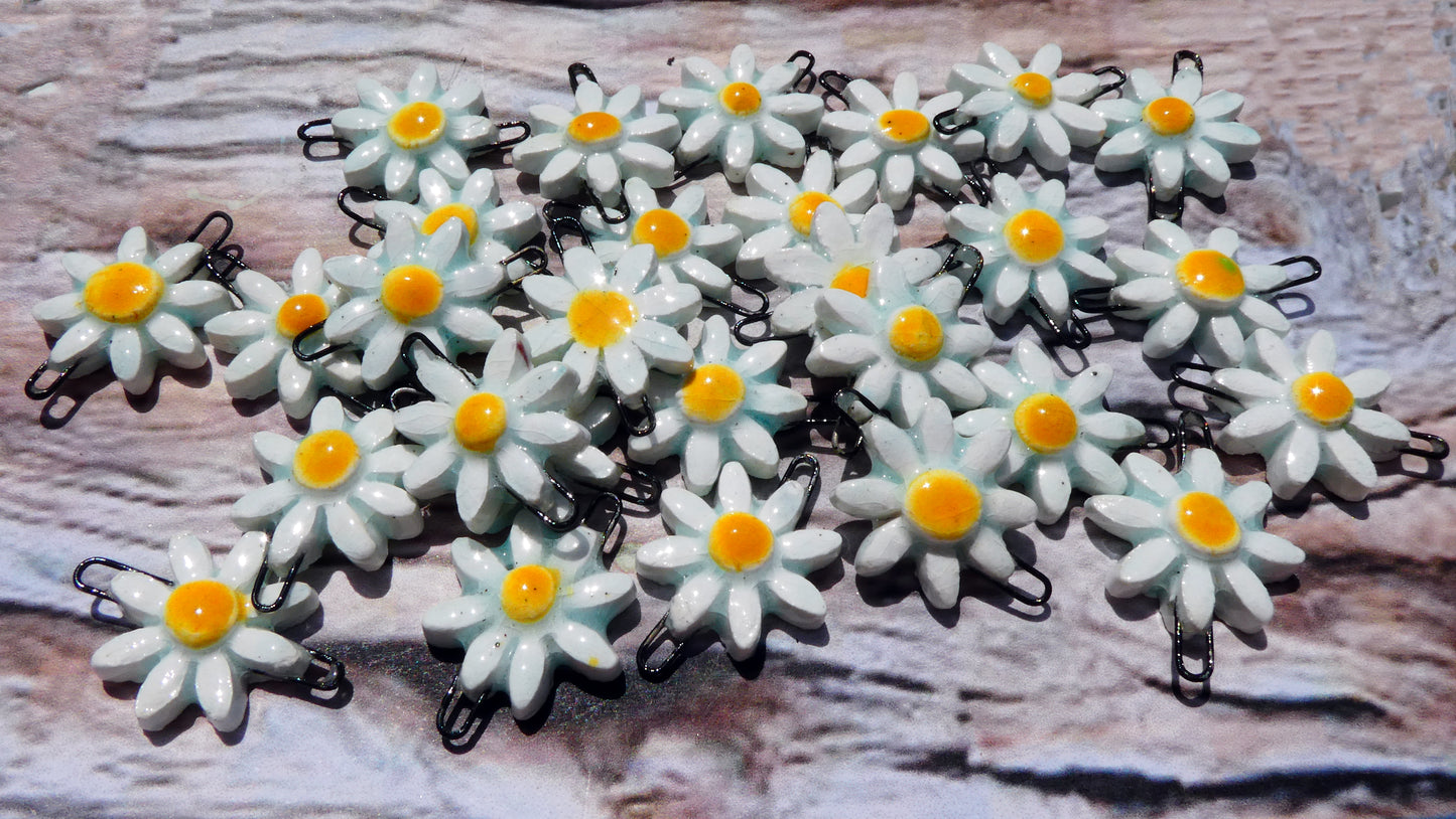 Porcelain Daisy Earring Connectors