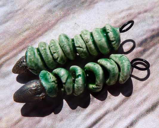 Ceramic Catkin Charms - Algae Bloom