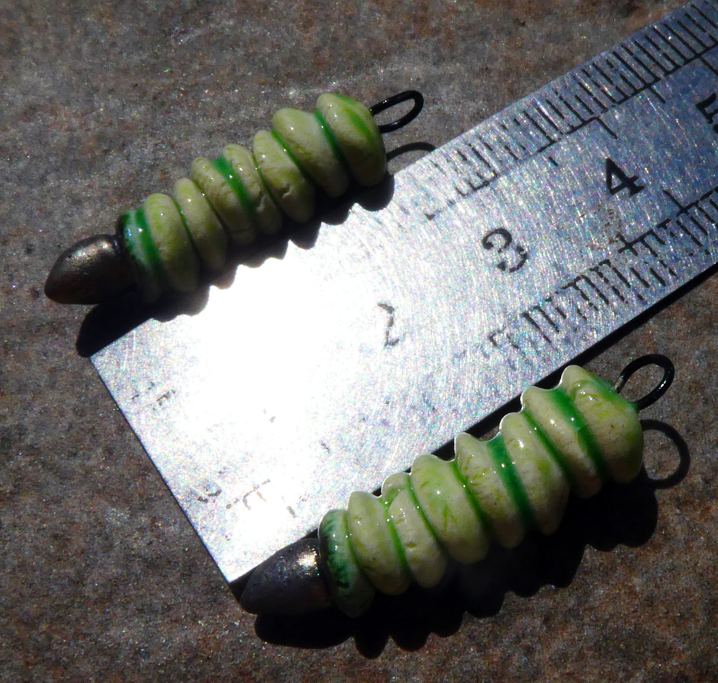 Ceramic Catkin Charms - Lime