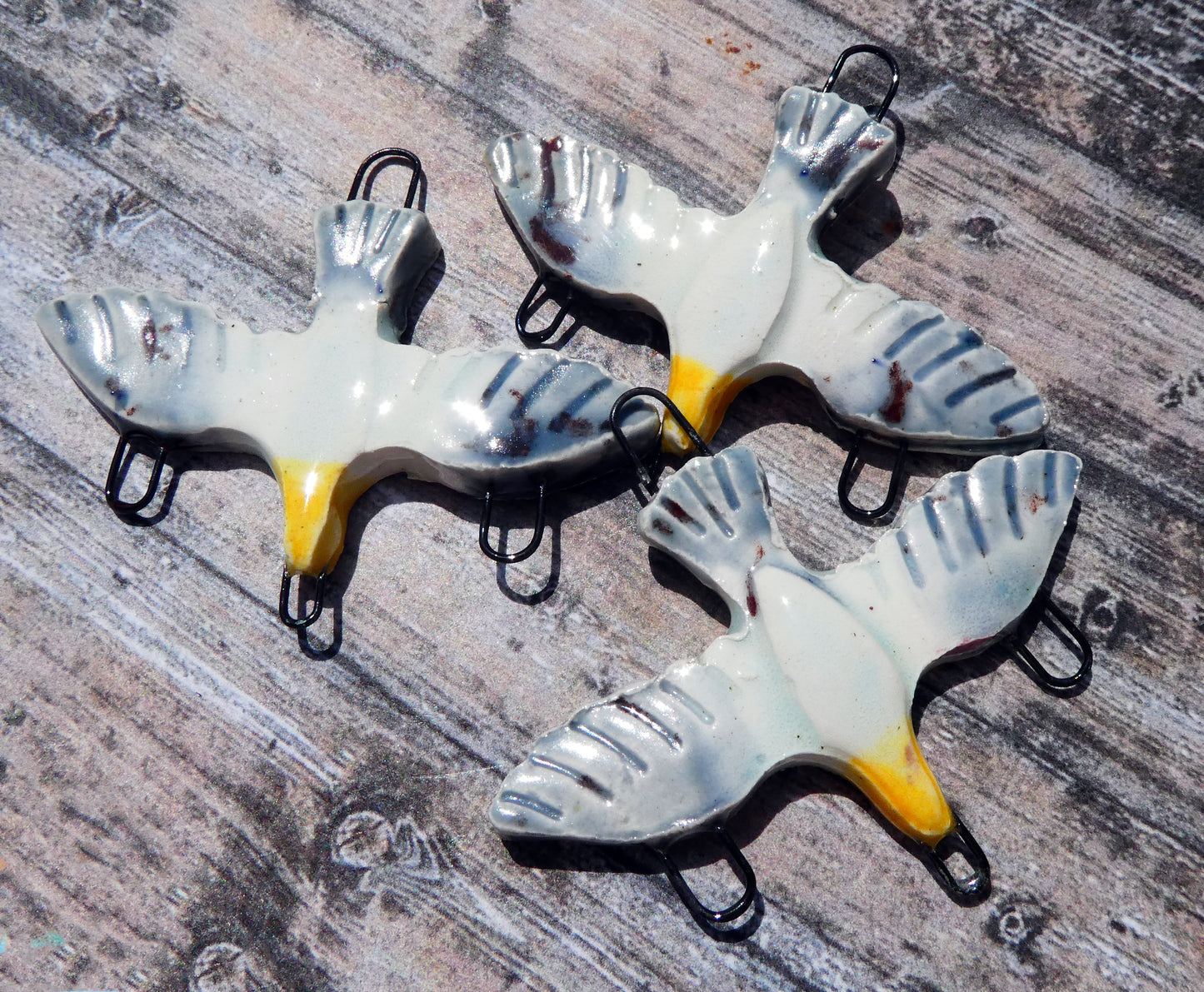 Ceramic Seagull Necklace Connector #1