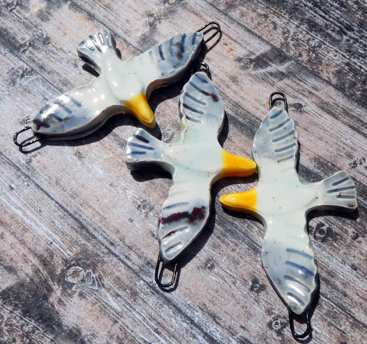 Ceramic Seagull Necklace Connector #2