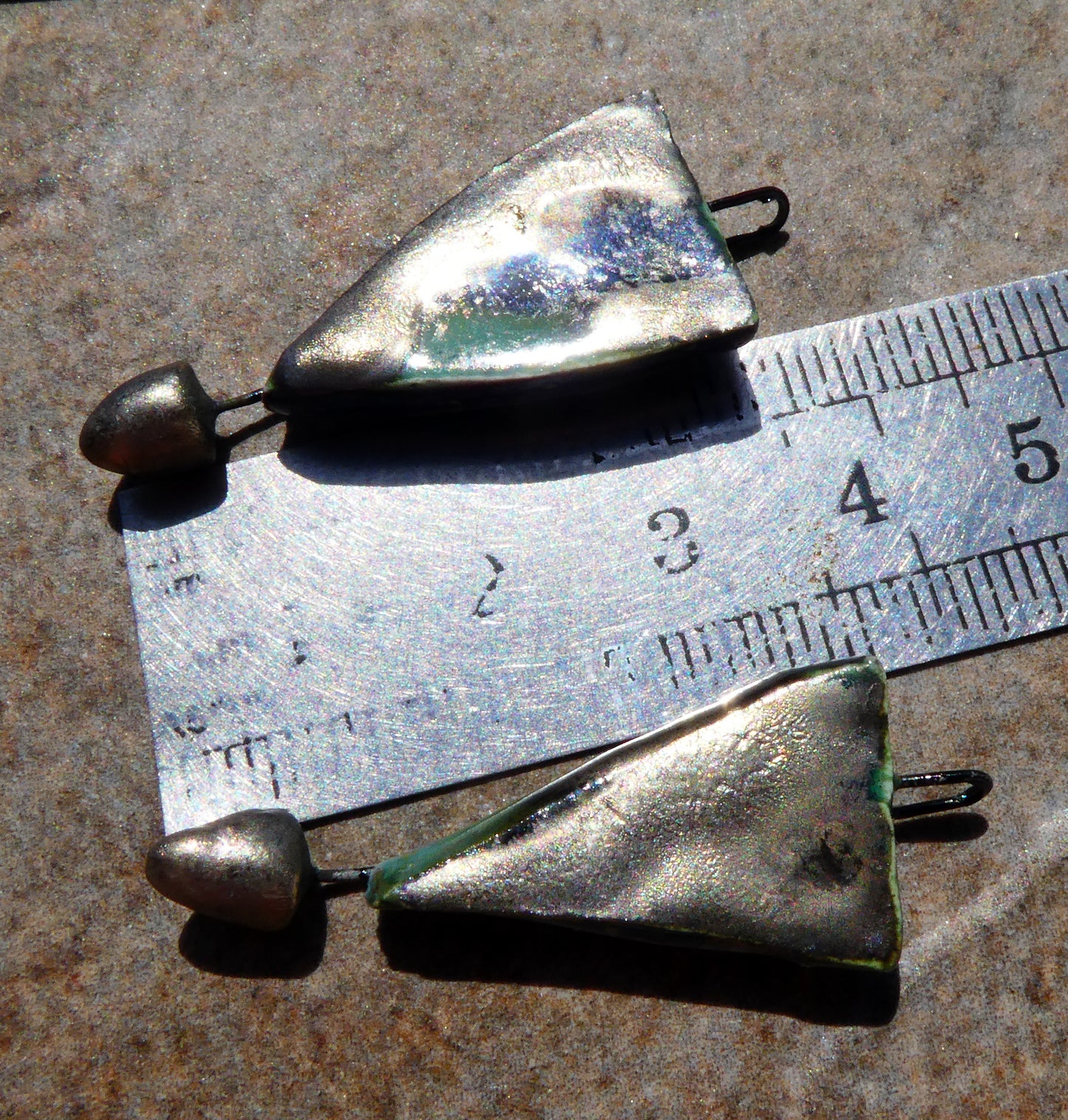 Ceramic Stapled Dagger Charms-Painted Desert