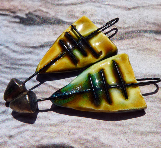 Ceramic Stapled Dagger Charms- Billabong