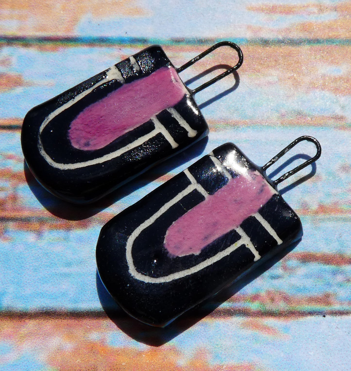 Ceramic Sgraffito Charms -Bouncing Berry