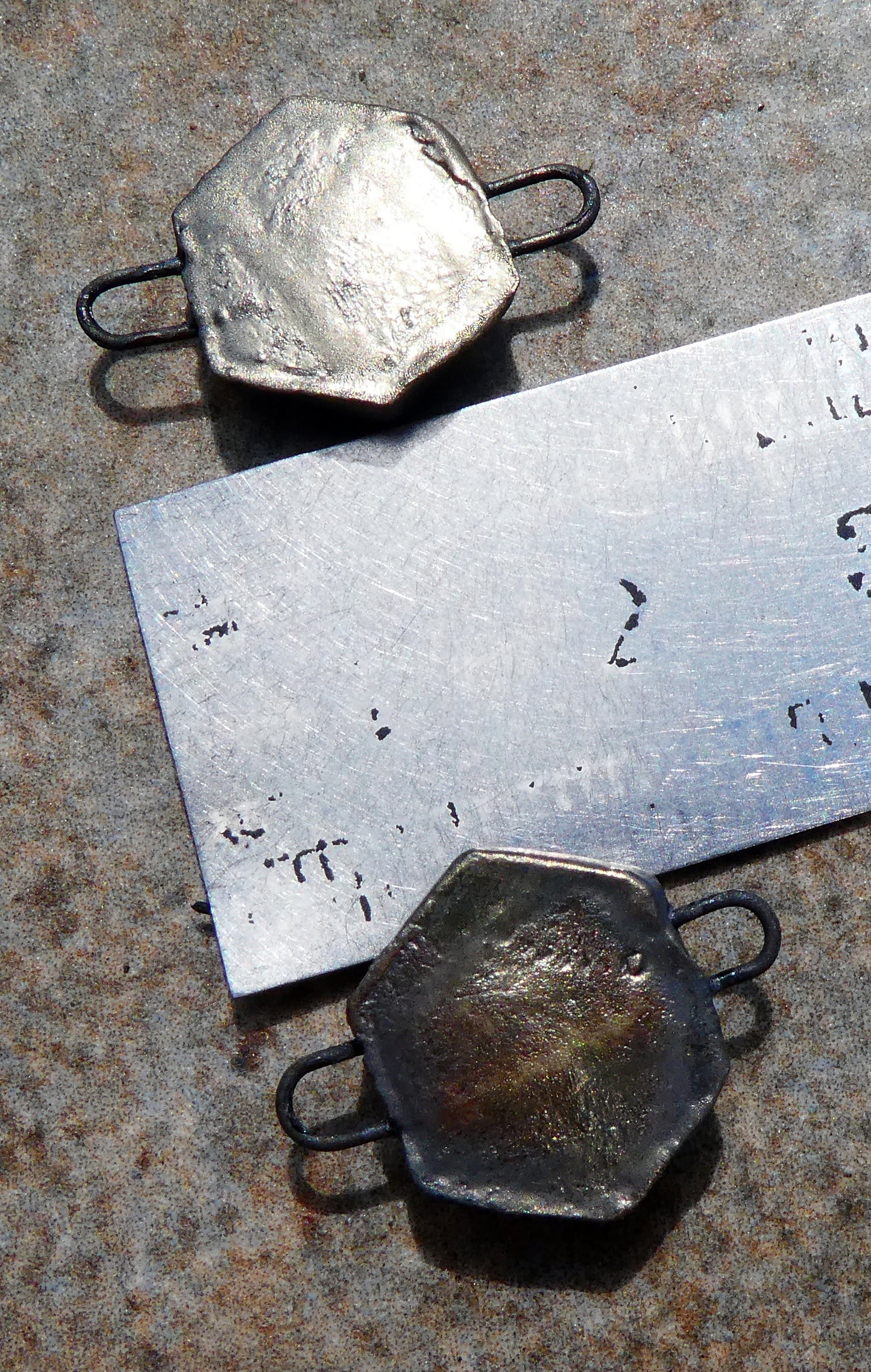 Ceramic Little Moulded Hexagon Connectors -Cherry Limeade