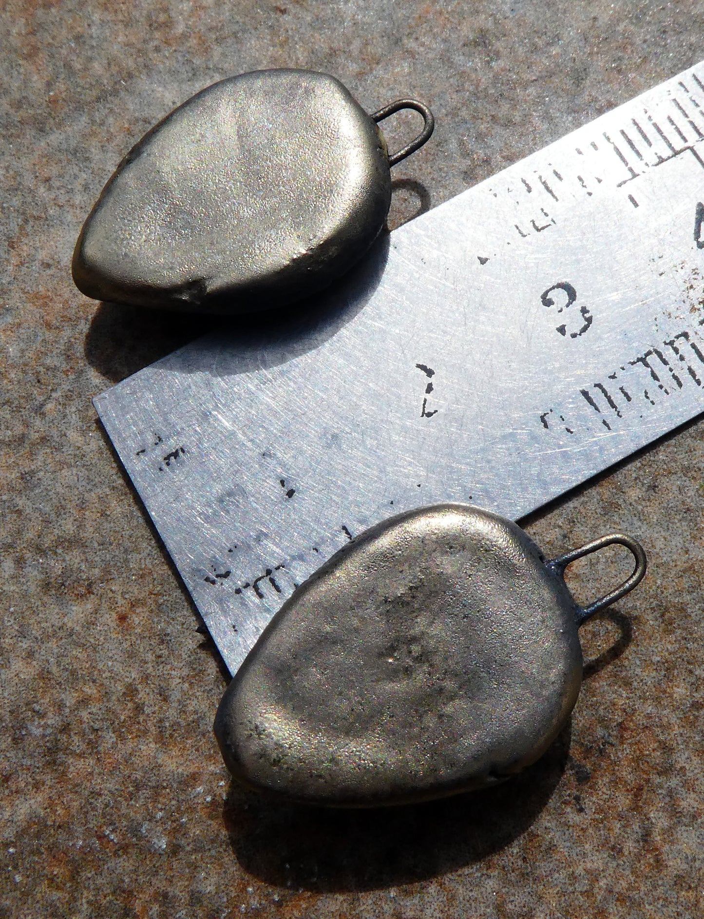 Ceramic Moulded Pebble Charms -Oriental Blue