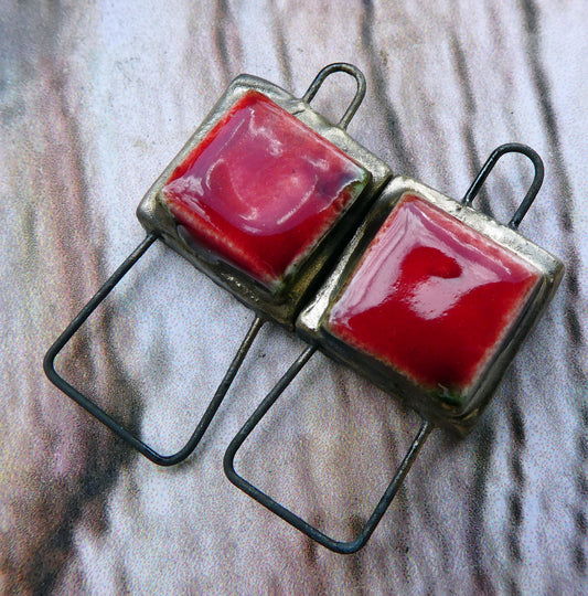 Ceramic Square Hoop Moulded Square Connectors - Pillar Box